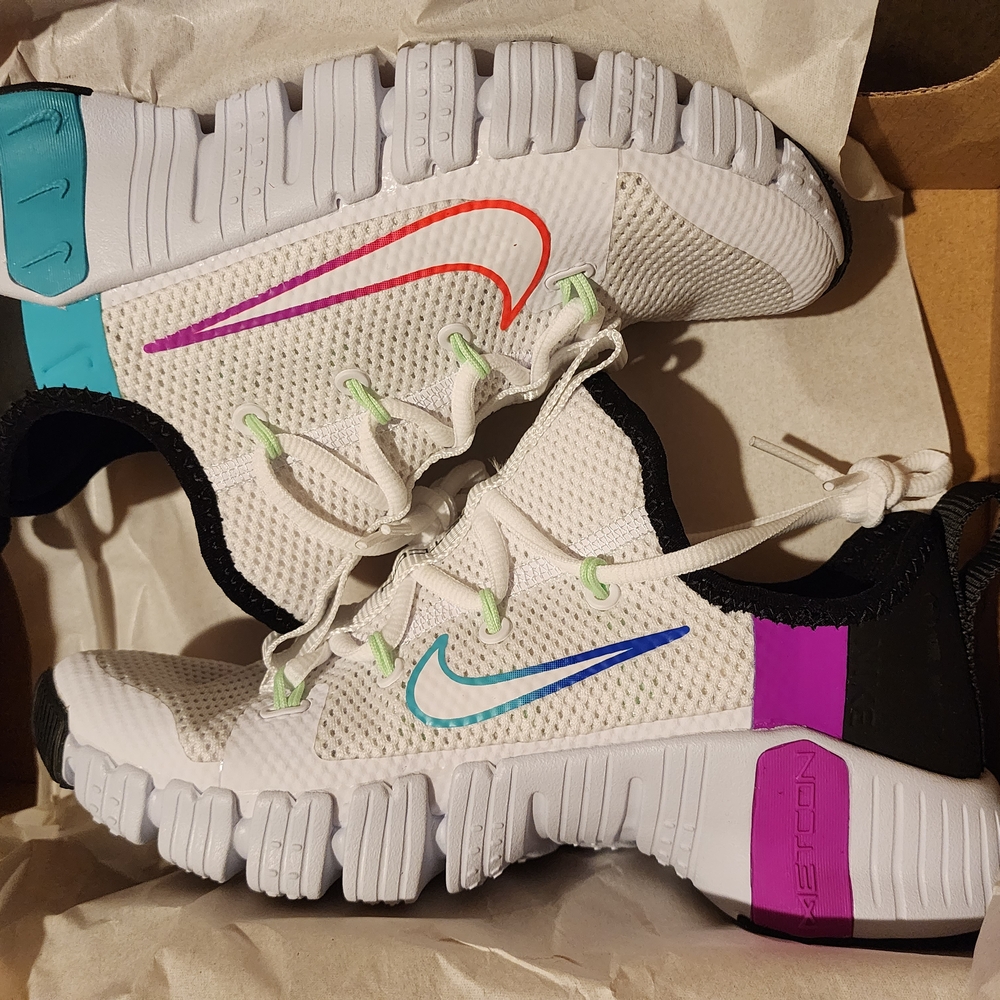 Nike White Multicolor Flex Shoes